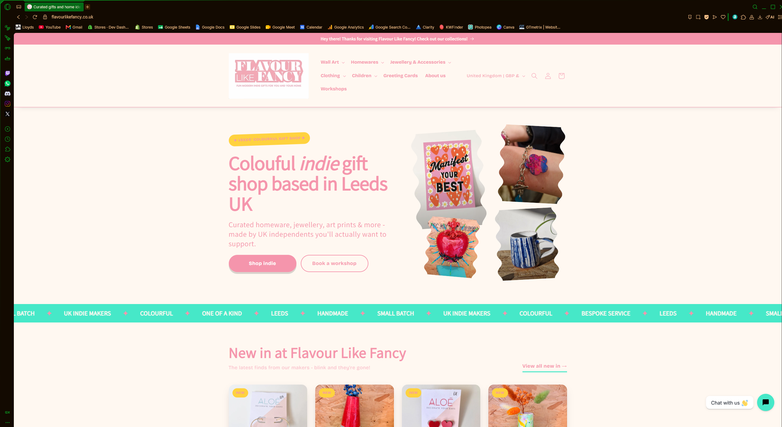 Flavour Like Fancy homepage — redesigned