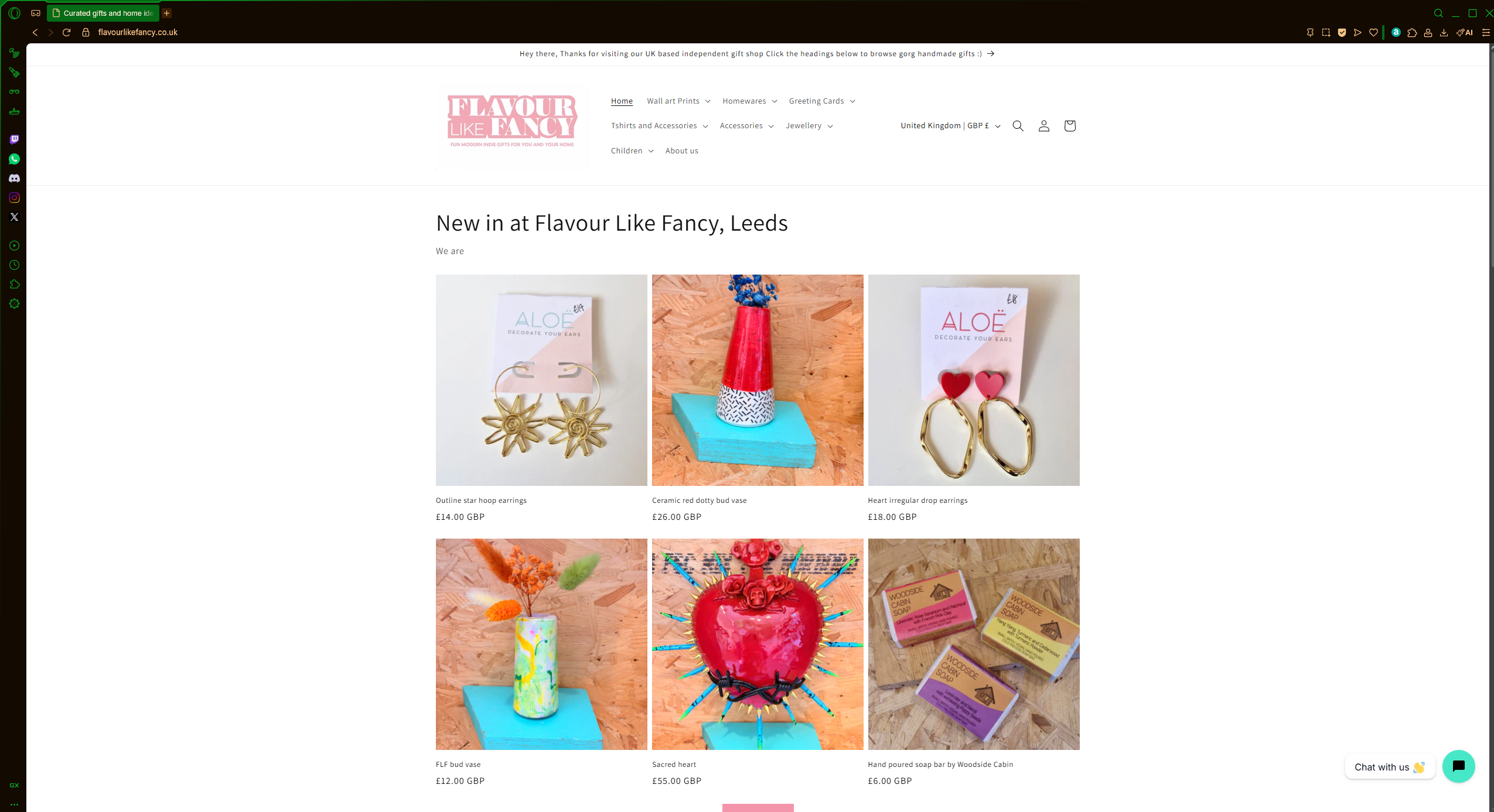 Flavour Like Fancy homepage — original